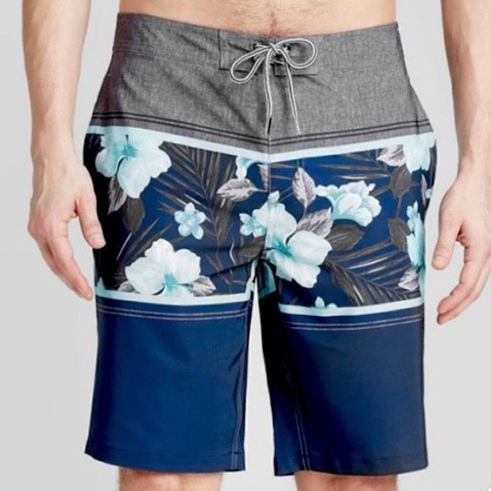 NWT Mens Goodfellow & Co 10” 4 Way Stretch Swimming Trunks Board Shorts - Sz 30